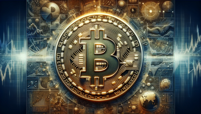 DALL·E-2024-01-24-09.29.49-A-wide-format-intricate-and-detailed-digital-artwork-of-a-Bitcoin-symbol-prominently-featured-in-the-center.-The-Bitcoin-symbol-is-embossed-on-a-comp.png