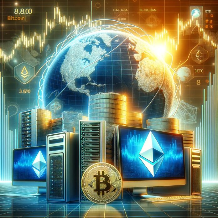 DALL·E-2024-05-23-17.57.27-A-digital-illustration-showing-a-complex-network-of-computers-and-servers-mining-Bitcoin-with-graphs-displaying-rising-mining-difficulty-and-hash-rat.jpg