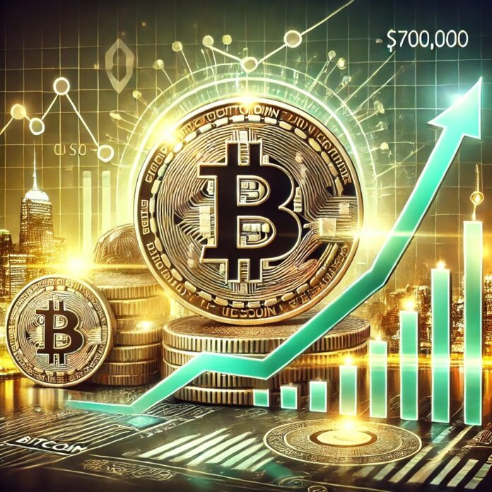 DALL·E-2024-08-01-16.03.47-A-digital-illustration-depicting-Bitcoins-potential-price-surge-to-700000.-The-image-features-a-Bitcoin-symbol-soaring-above-a-financial-chart-with.jpg