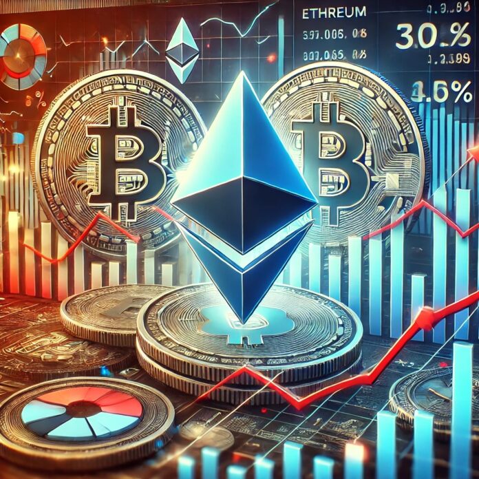 DALL·E-2024-08-13-18.52.43-A-digital-illustration-depicting-the-higher-volatility-of-Ethereum-compared-to-Bitcoin-with-Ethereums-volatility-surpassing-Bitcoins-by-30.-The-im.jpg