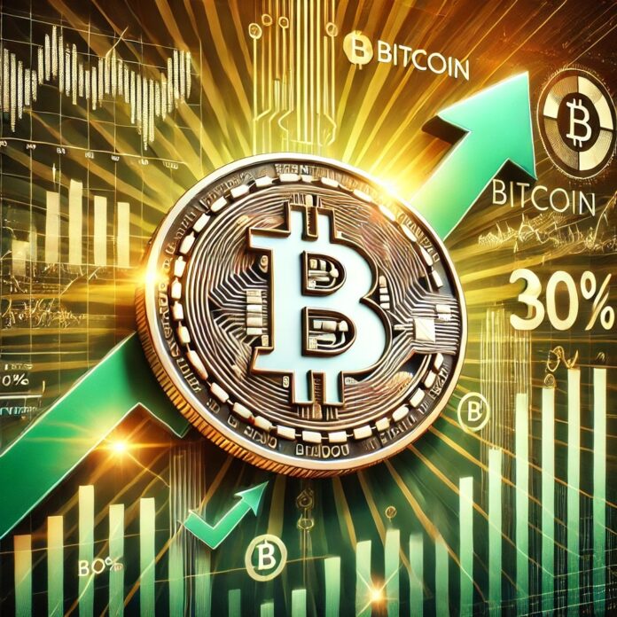 DALL·E-2024-11-05-15.41.16-A-digital-illustration-showing-Bitcoins-current-price-action-setting-the-stage-for-a-potential-30-rally.-The-image-features-a-Bitcoin-symbol-promine.jpg