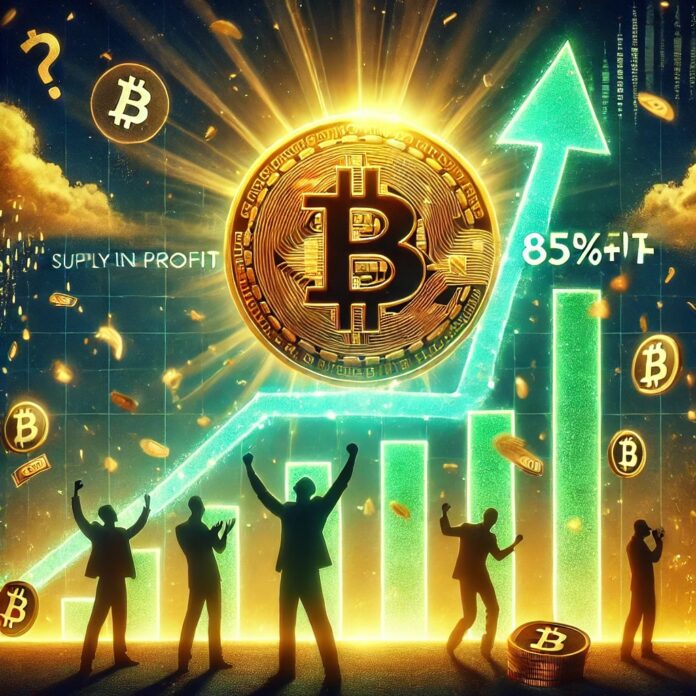 DALL·E-2025-04-29-15.27.40-A-symbolic-and-modern-digital-illustration-showing-Bitcoin-supply-in-profit-rising-above-85-hinting-at-possible-market-euphoria.-A-golden-Bitcoin-fl.jpg