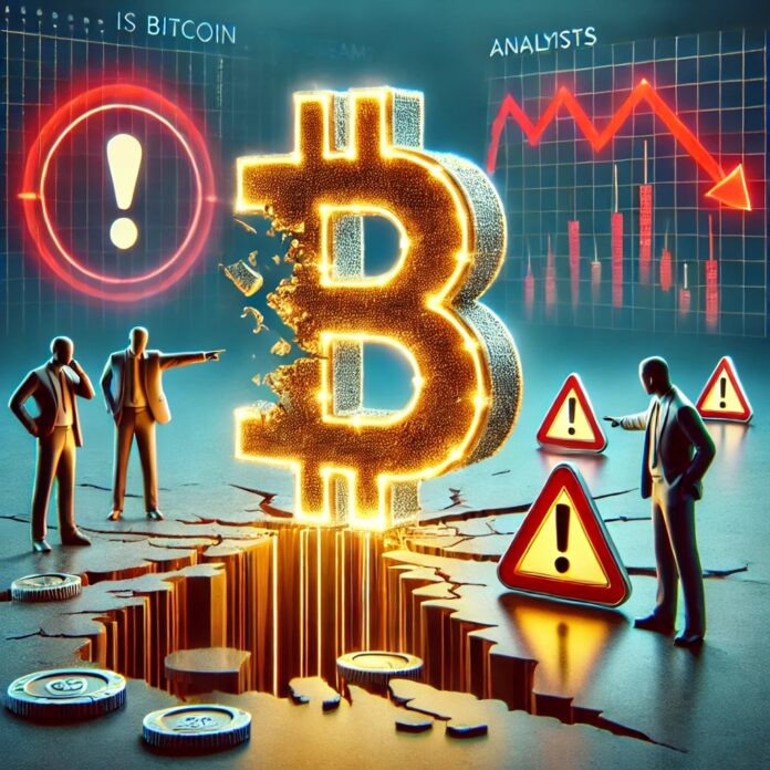 DALL·E-2025-08-04-15.21.34-A-symbolic-and-creative-square-image-inspired-by-the-article-Is-Bitcoin-Losing-Steam_-Analysts-Warn-of-Fragile-Market-Support.-The-scene-shows-a-glo.jpg