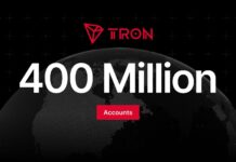 TRON Surpasses 400 Million Accounts as Total Transfer Volume Nears $30 Trillion