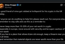 Robbers Tied up a UK Crypto Trader at Knifepoint and Took $800K